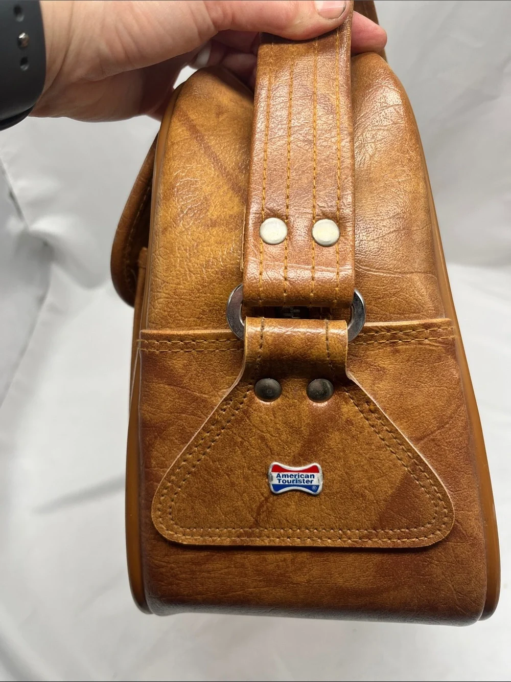 Vintage 1970s American Tourister Brown Shoulder Travel Bag